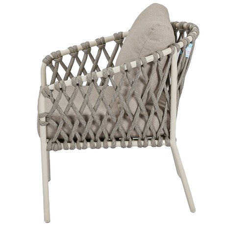 AVH-Collectie Amalfi Pasadena low dining tuinset 5 delig zand AVH-Collectie Amalfi Pasadena low dining tuinset 5 delig zand