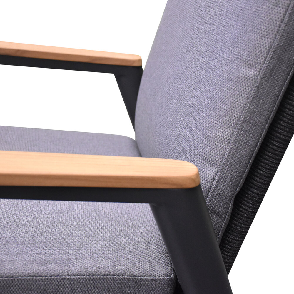 AVH-Collectie Estella dining tuinstoel verstelbaar rope aluminium antraciet AVH-Collectie Estella dining tuinstoel verstelbaar rope aluminium antraciet