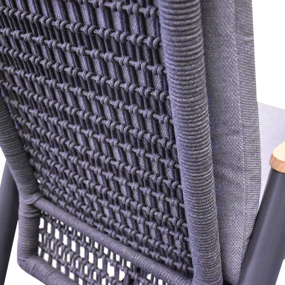 AVH-Collectie Estella dining tuinstoel verstelbaar rope aluminium antraciet AVH-Collectie Estella dining tuinstoel verstelbaar rope aluminium antraciet