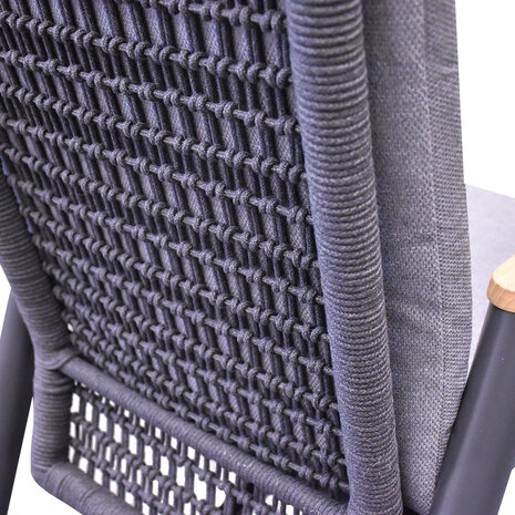 AVH-Collectie Estella dining tuinstoel verstelbaar rope aluminium antraciet AVH-Collectie Estella dining tuinstoel verstelbaar rope aluminium antraciet