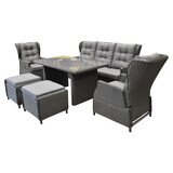 AVH-Collectie Ibiza premium stoel bank dining loungeset verstelbaar 6 delig antraciet AVH-Collectie Ibiza premium stoel bank dining loungeset verstelbaar 6 delig antraciet