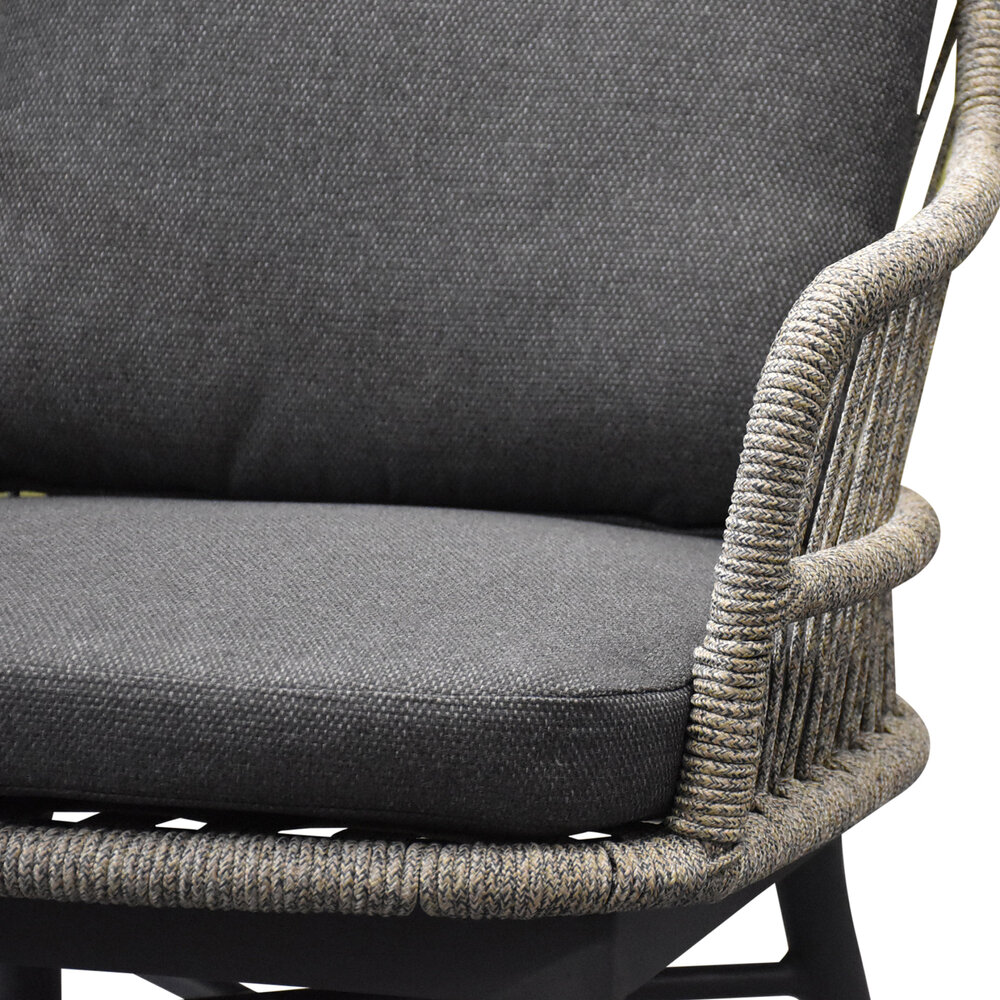 AVH-Collectie Catania dining tuinstoel rope zand antraciet aluminium AVH-Collectie Catania dining tuinstoel rope zand antraciet aluminium