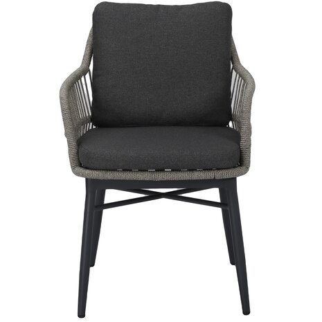 AVH-Collectie Catania dining tuinstoel rope zand antraciet aluminium AVH-Collectie Catania dining tuinstoel rope zand antraciet aluminium