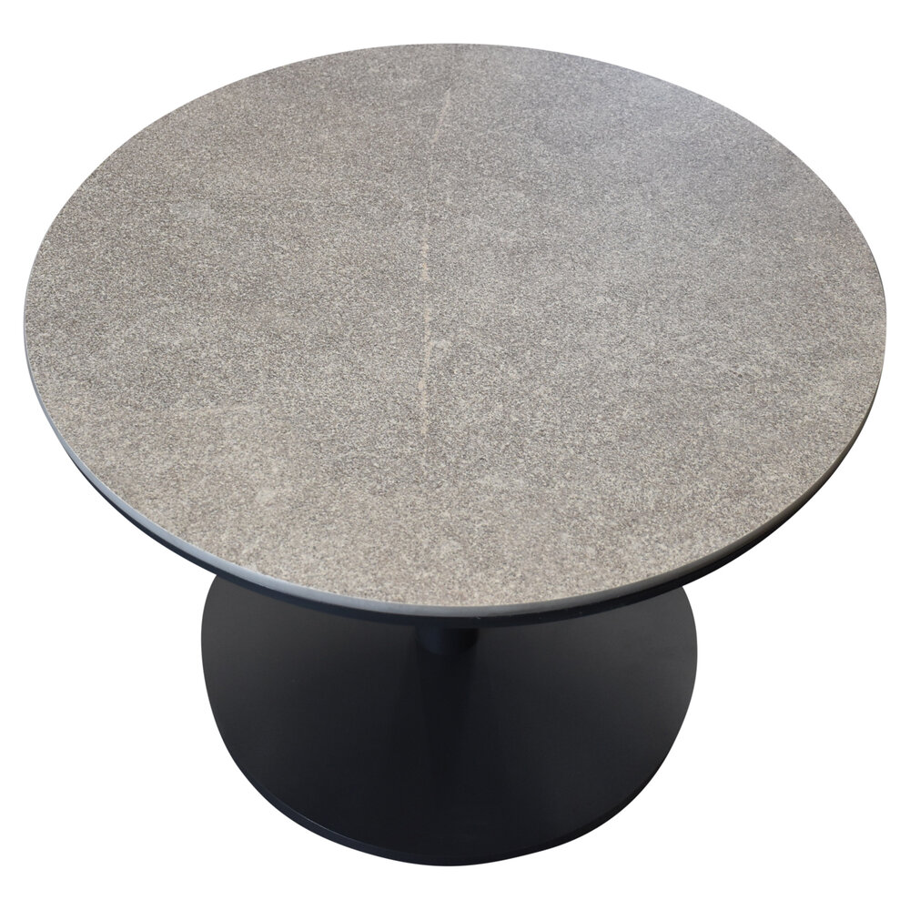 AVH-Collectie San Sebastian bijzettafel 59xH45-65 cm rond aluminium sintered stone antraciet