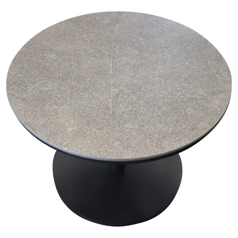 AVH-Collectie San Sebastian bijzettafel 59xH45-65 cm rond aluminium sintered stone antraciet