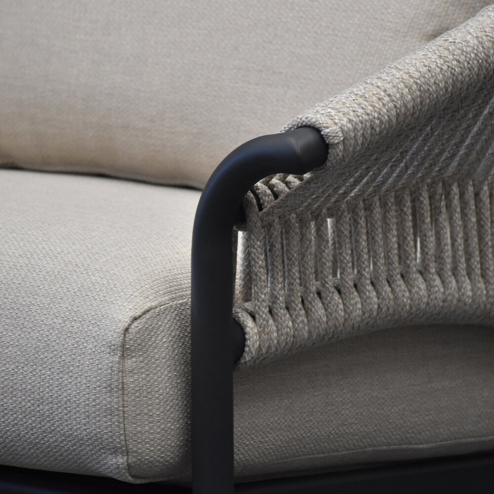 SUNS Suns Santorini stoel bank loungeset 3 delig antraciet SUNS Suns Santorini stoel bank loungeset 3 delig antraciet