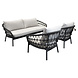 AVH-Collectie Montreal stoel bank loungeset 3 delig antraciet rope AVH-Collectie Montreal stoel bank loungeset 3 delig antraciet rope