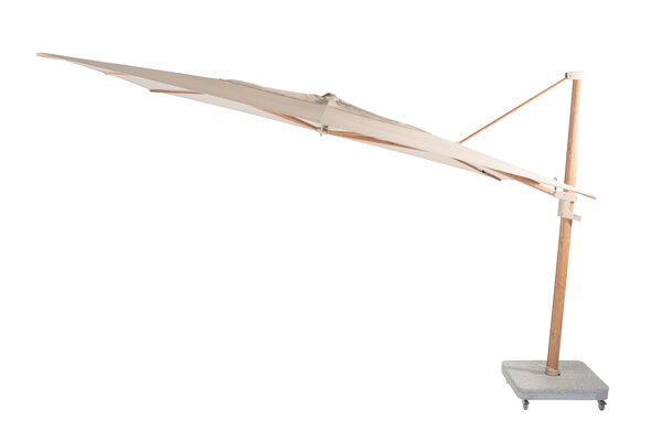 4 Seasons Outdoor Finca zweefparasol 400x300 cm houtlook frame sand 4 Seasons Outdoor