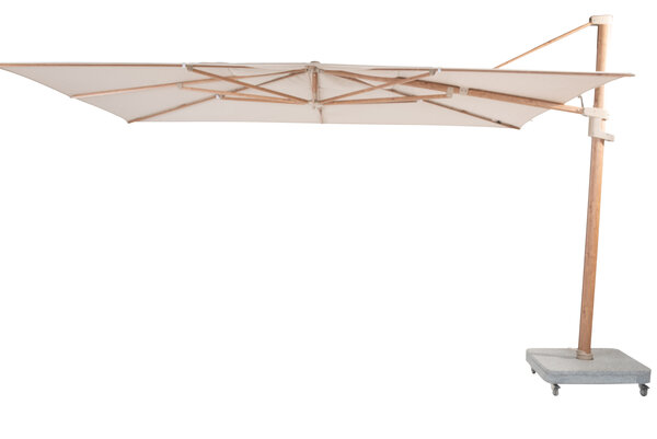 4 Seasons Outdoor Finca zweefparasol 400x300 cm houtlook frame sand 4 Seasons Outdoor