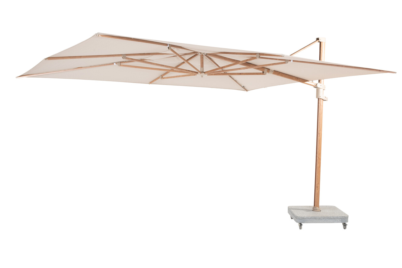 4 Seasons Outdoor Finca zweefparasol 400x300 cm houtlook frame sand 4 Seasons Outdoor