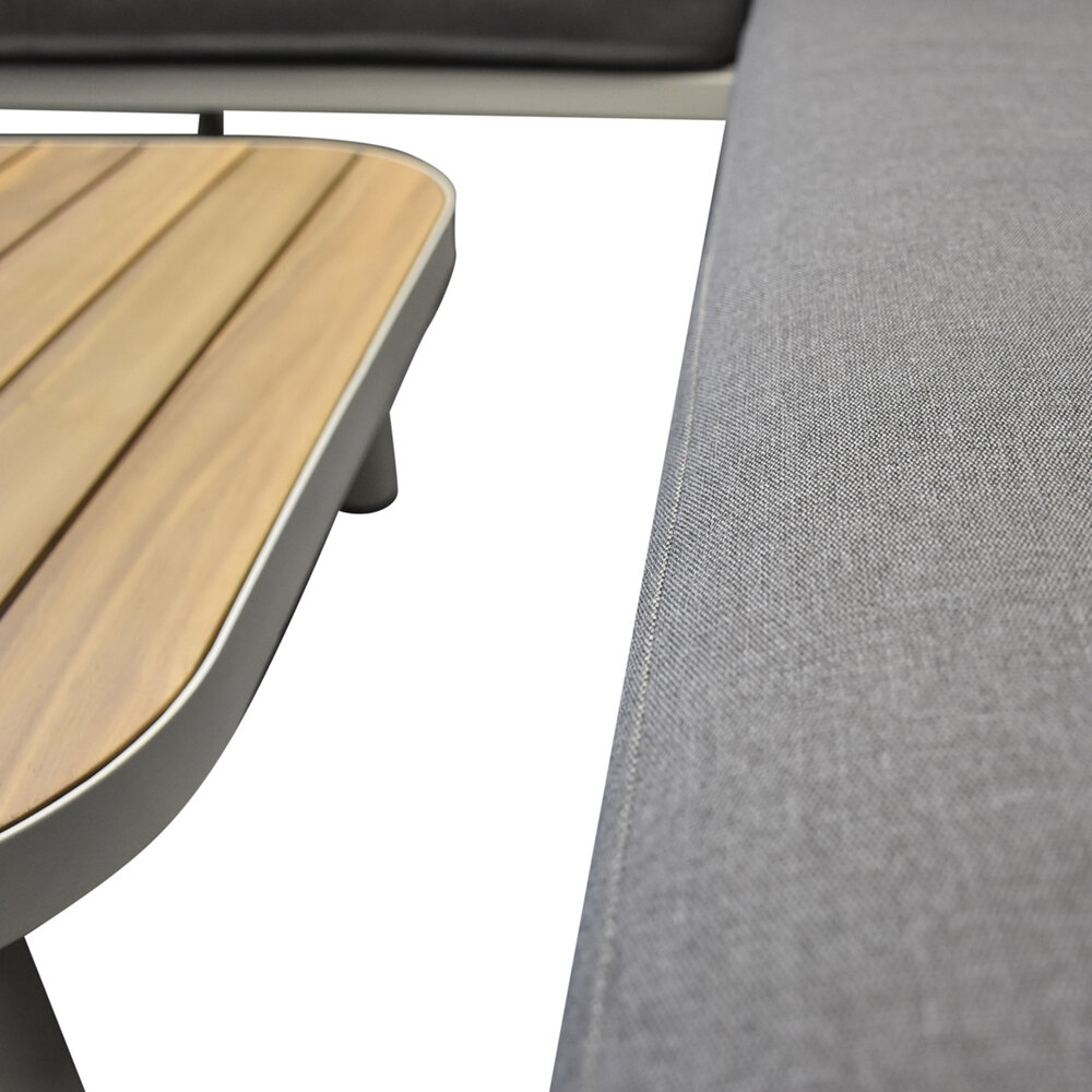 AVH-Collectie Amore platform hoek loungeset 3 delig latte zand aluminium AVH-Collectie Amore platform hoek loungeset 3 delig latte zand aluminium