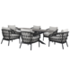 AVH-Collectie Arezzo San Francisco low dining tuinset 240x100xH69 cm 7 delig antraciet AVH-Collectie Arezzo San Francisco low dining tuinset 240x100xH69 cm 7 delig antraciet