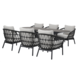 AVH-Collectie Arezzo San Francisco low dining tuinset 240x100xH69 cm 7 delig antraciet AVH-Collectie Arezzo San Francisco low dining tuinset 240x100xH69 cm 7 delig antraciet