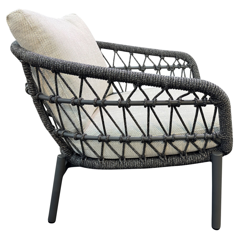 AVH-Collectie Arezzo San Francisco low dining tuinset 240x100xH69 cm 7 delig antraciet AVH-Collectie Arezzo San Francisco low dining tuinset 240x100xH69 cm 7 delig antraciet