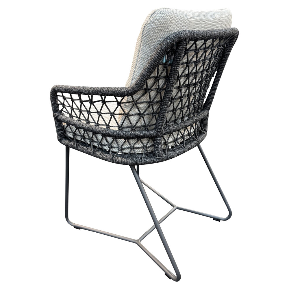 AVH-Collectie Taranto Pasadena dining tuinset 140xH75 cm 6 delig antraciet