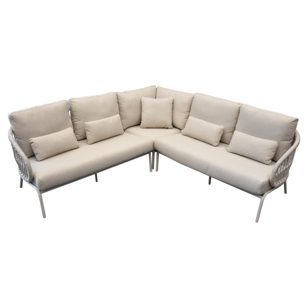 SUNS Suns Tosca hoek high lounge loungeset 3 delig camel sand rope