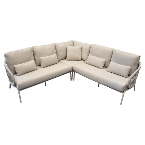 SUNS Suns Tosca hoek high lounge loungeset 3 delig camel sand rope