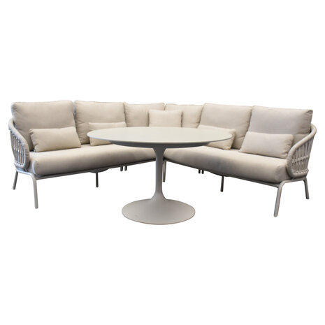 SUNS Suns Tosca hoek high lounge loungeset 4 delige camel sand rope