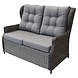 Ibiza premium 2-zits loungebank antraciet wicker Ibiza premium 2-zits loungebank antraciet wicker