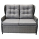 Ibiza premium 2-zits loungebank antraciet wicker Ibiza premium 2-zits loungebank antraciet wicker