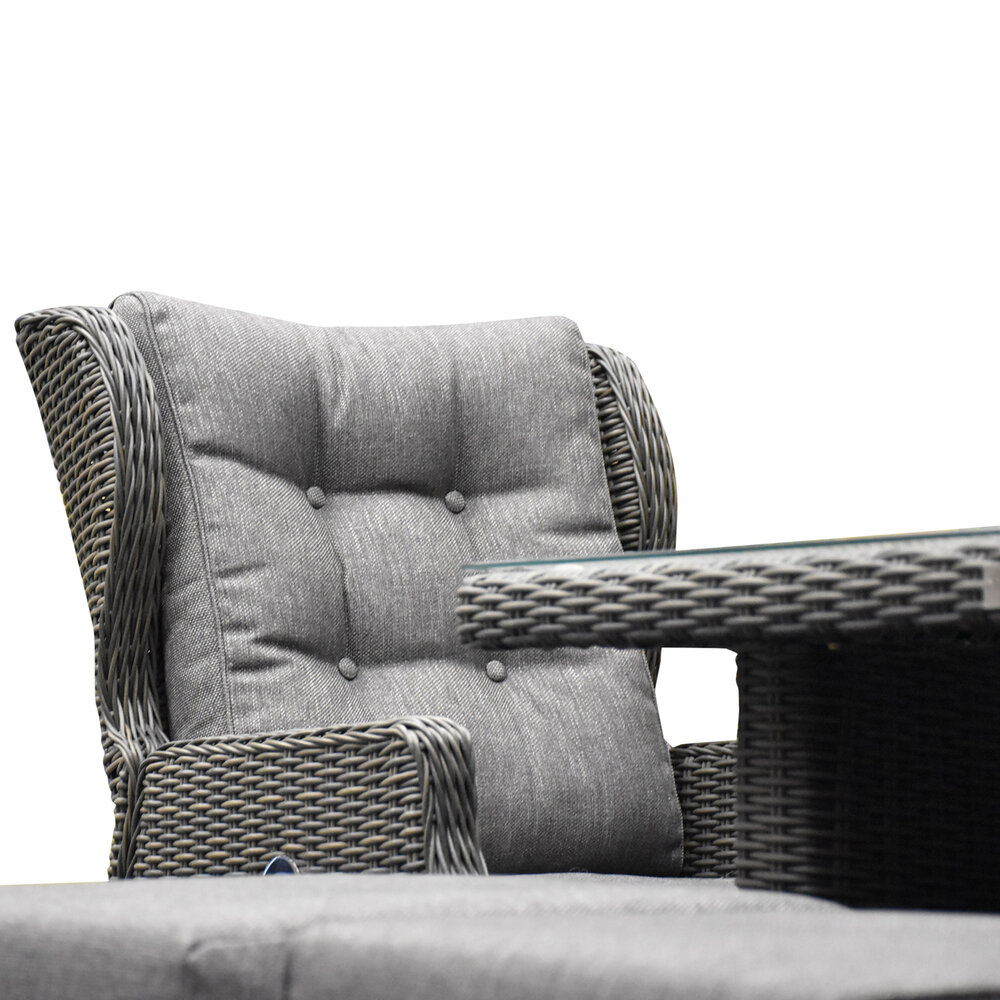 AVH-Collectie Ibiza premium stoel-bank loungeset verstelbaar 6-delig antraciet AVH-Collectie Ibiza premium stoel-bank loungeset verstelbaar 6-delig antraciet