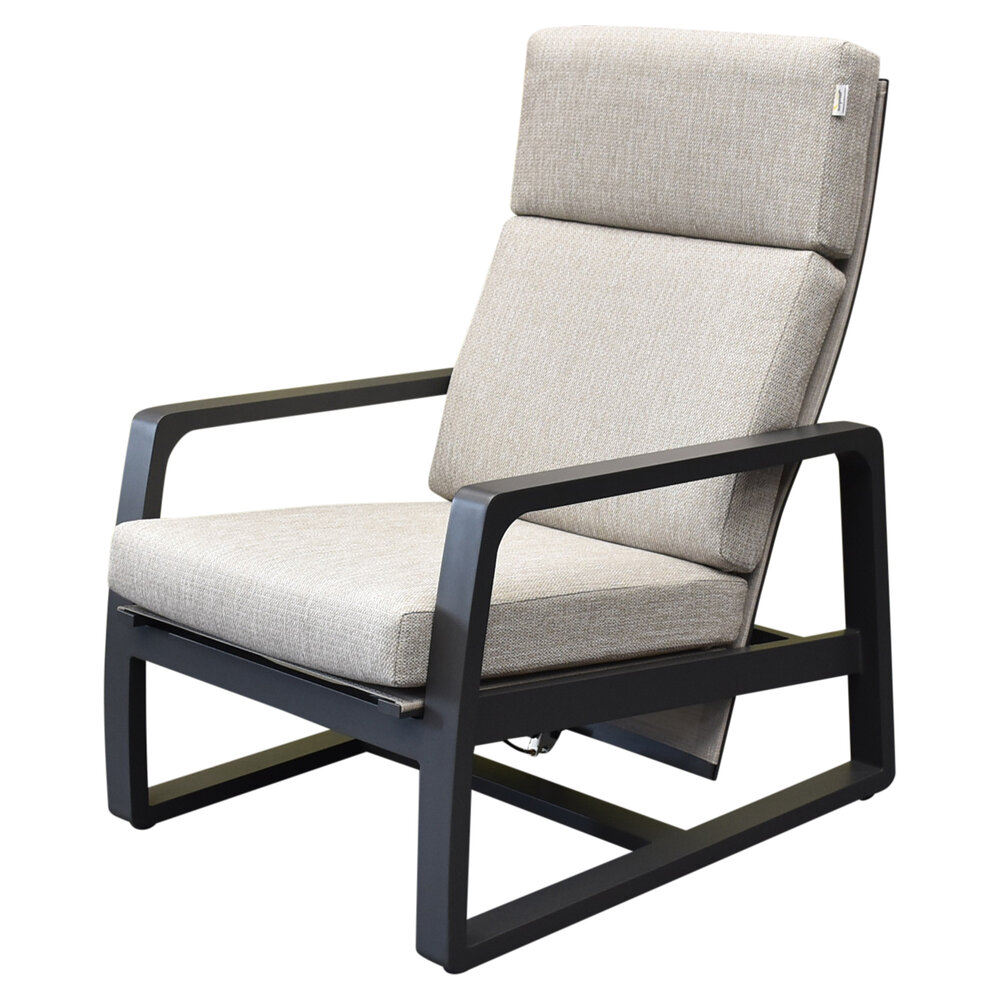 AVH-Collectie Angelo lounge tuinstoel verstelbaar antraciet AVH-Collectie Angelo lounge tuinstoel verstelbaar antraciet