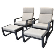 AVH-Collectie Angelo balkonset 4 delig verstelbaar antraciet