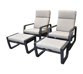 AVH-Collectie Angelo balkonset 4 delig verstelbaar antraciet AVH-Collectie Angelo balkonset 4 delig verstelbaar antraciet