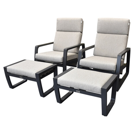 AVH-Collectie Angelo balkonset 4 delig verstelbaar antraciet AVH-Collectie Angelo balkonset 4 delig verstelbaar antraciet