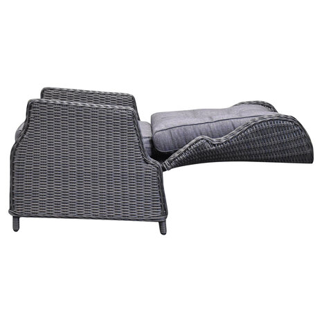 AVH-Collectie Ibiza premium stoel-bank loungeset 4-delig verstelbaar antraciet AVH-Collectie Ibiza premium stoel-bank loungeset 4-delig verstelbaar antraciet