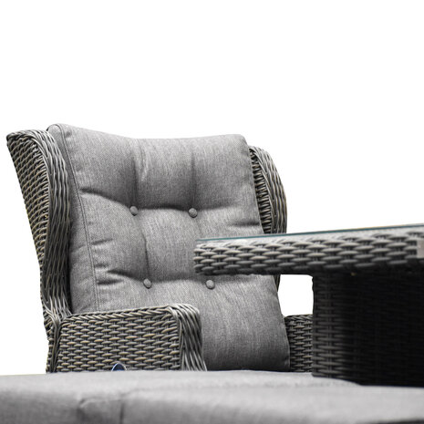 AVH-Collectie Ibiza premium stoel-bank loungeset 4-delig verstelbaar antraciet AVH-Collectie Ibiza premium stoel-bank loungeset 4-delig verstelbaar antraciet