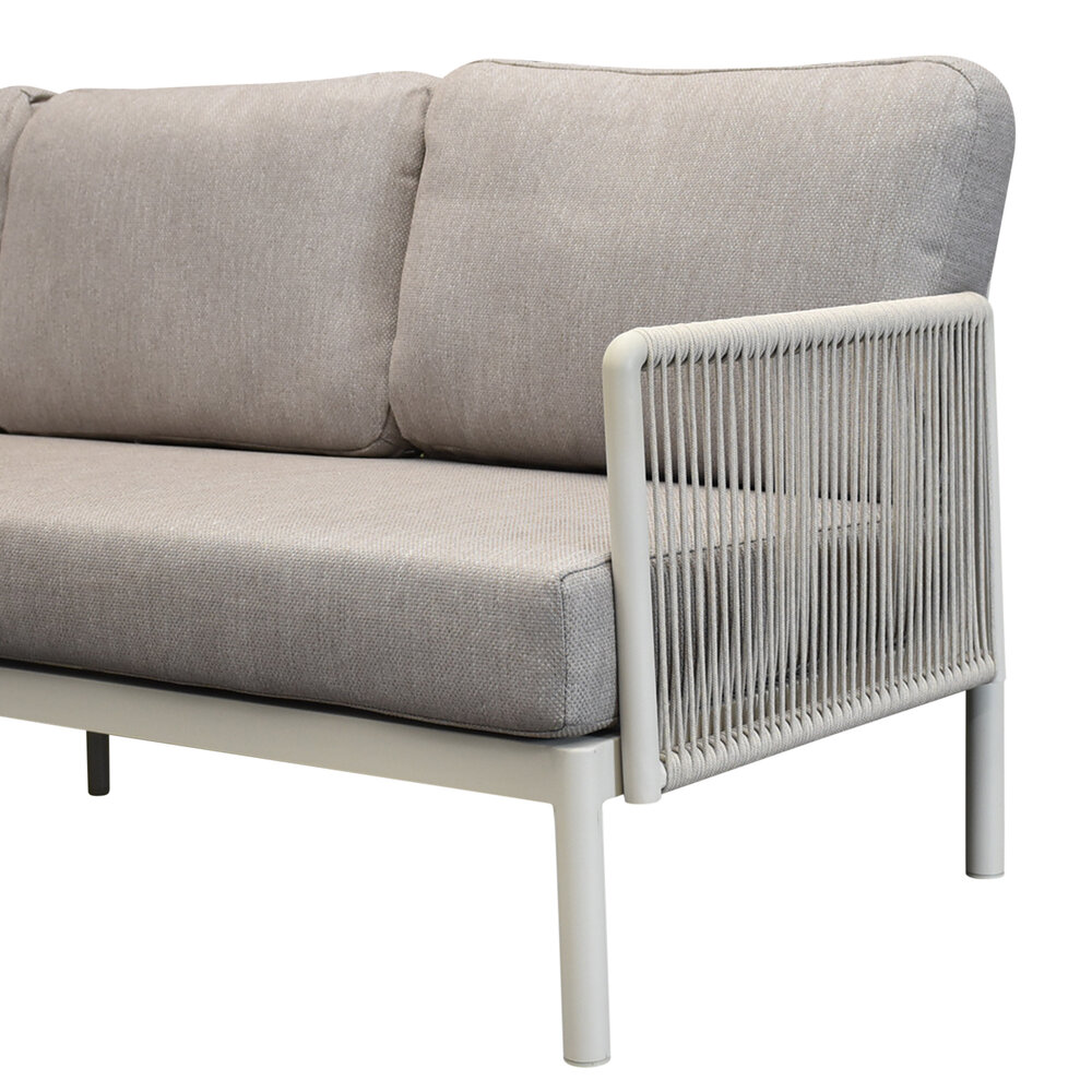 AVH-Collectie Joshua hoek loungeset 2 delig aluminium latte