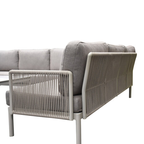 AVH-Collectie Joshua hoek loungeset 2 delig aluminium latte