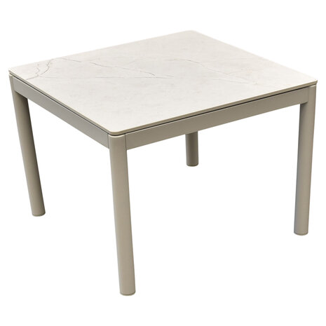 AVH-Collectie Joshua lounge tuintafel 59x59xH43 cm aluminium latte