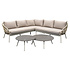 Montreal hoekbank loungeset 4 delig taupe rope