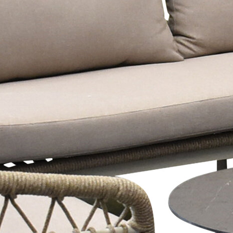 AVH-Collectie Montreal hoekbank loungeset 4 delig taupe rope