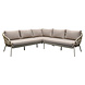 AVH-Collectie Montreal hoekbank loungeset 2 delig taupe rope