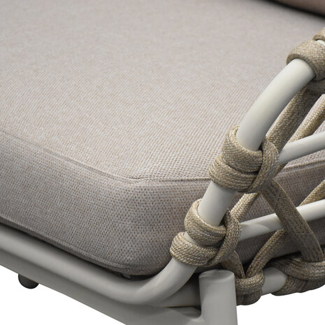 AVH-Collectie Montreal hoekbank loungeset 2 delig taupe rope