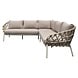 AVH-Collectie Montreal hoekbank loungeset 2 delig taupe rope