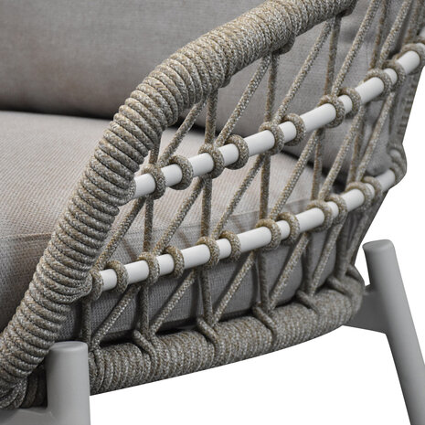 AVH-Collectie Montreal stoel bank loungeset 3 delig taupe rope AVH-Collectie Montreal stoel bank loungeset 3 delig taupe rope