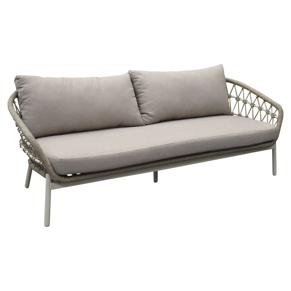AVH-Collectie Montreal stoel bank loungeset 3 delig taupe rope AVH-Collectie Montreal stoel bank loungeset 3 delig taupe rope