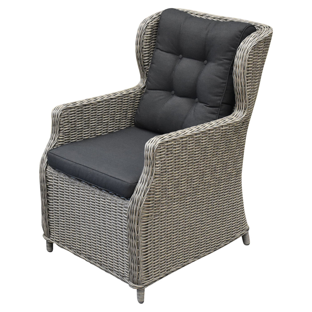 AVH-Collectie Ibiza dining tuinstoel grijs wicker