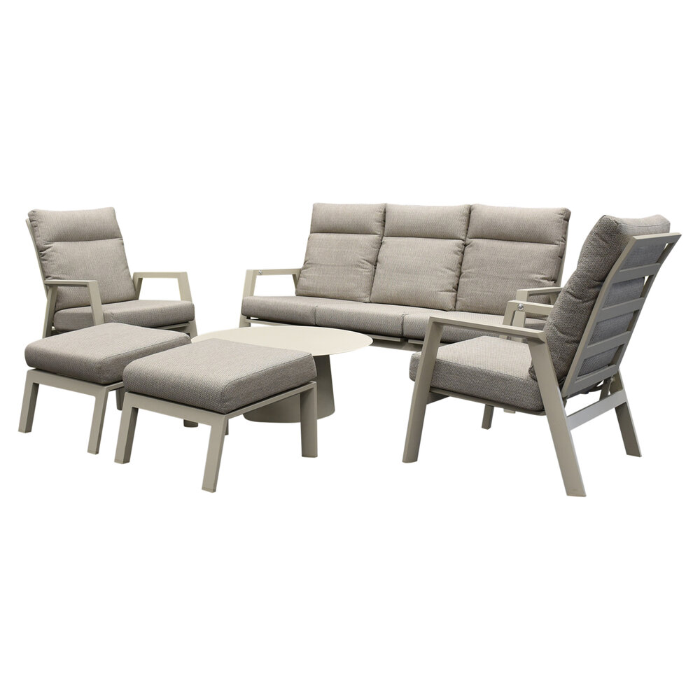 AVH-Collectie Barolo stoel bank loungeset 6 delig verstelbaar latte AVH-Collectie Barolo stoel bank loungeset 6 delig verstelbaar latte