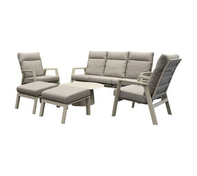 AVH-Collectie Barolo stoel bank loungeset 6 delig verstelbaar latte AVH-Collectie Barolo stoel bank loungeset 6 delig verstelbaar latte