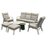 AVH-Collectie Barolo stoel bank loungeset 7 delig verstelbaar latte