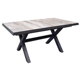 AVH-Collectie Noida uitschuifbare dining tuintafel 163-203x93xH76,5 cm met kruispoot aluminium antraciet AVH-Collectie Noida uitschuifbare dining tuintafel 163-203x93xH76,5 cm met kruispoot aluminium antraciet