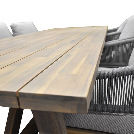 AVH-Collectie Cocoon Ravello low dining tuinset 280x100xH69 cm 7 delig acacia AVH-Collectie Cocoon Ravello low dining tuinset 280x100xH69 cm 7 delig acacia
