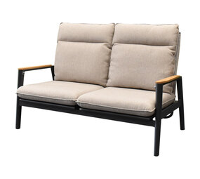 AVH-Collectie Alzano 2-zitsbank zand rope aluminium antraciet AVH-Collectie Alzano 2-zitsbank zand rope aluminium antraciet