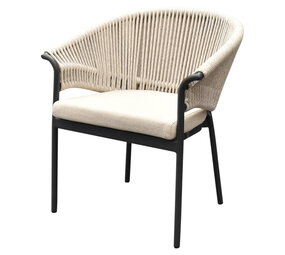 SUNS Suns Santorini dining tuinstoel matt royal grey - camel sand SUNS Suns Santorini dining tuinstoel matt royal grey - camel sand