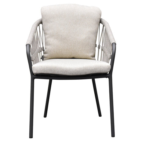 SUNS SUNS Nappa dining tuinstoel camel sand - natural gravel